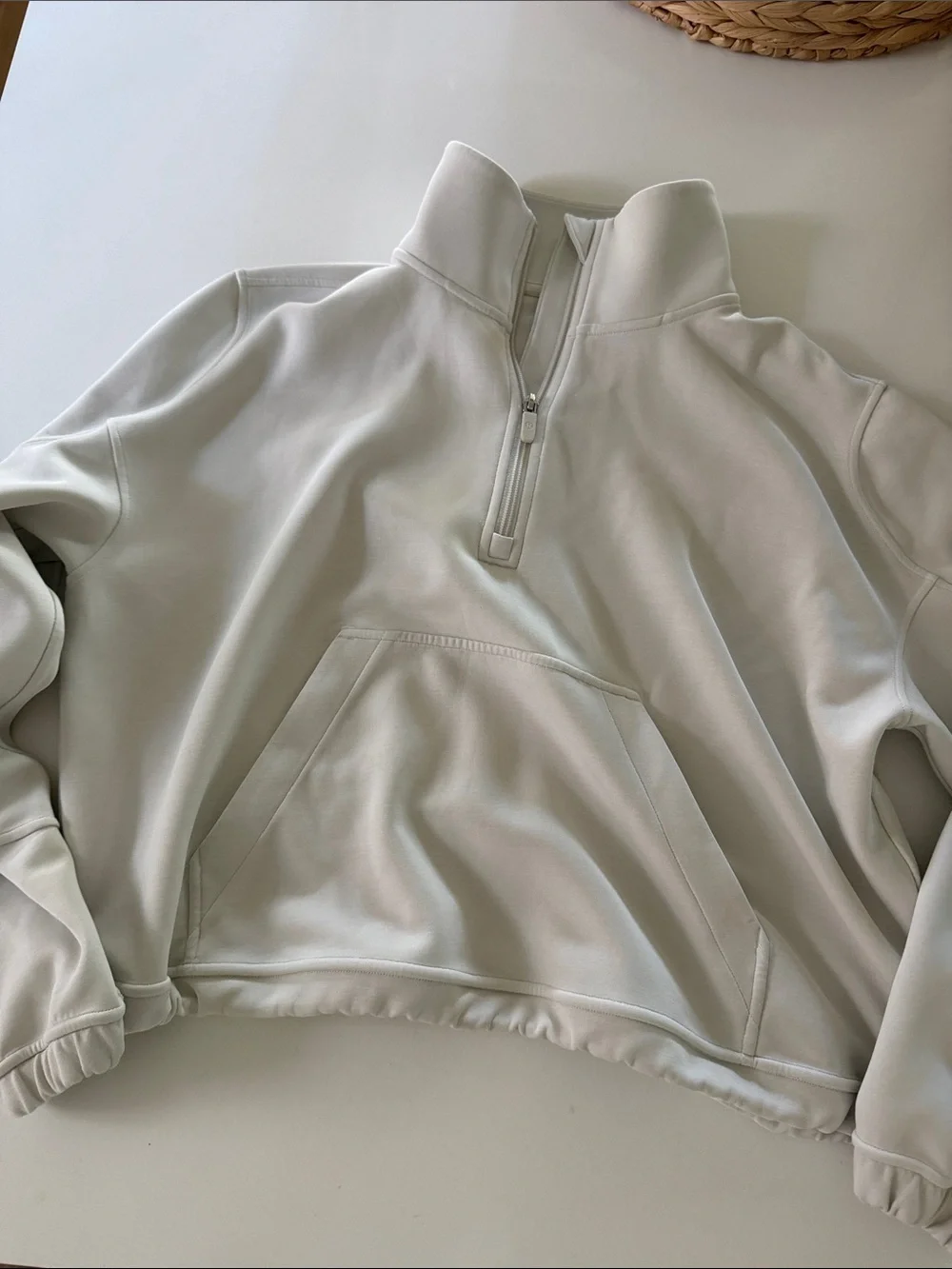 Lululemon Women's Half-Zip Pullover Sweatshirt - Cream 10